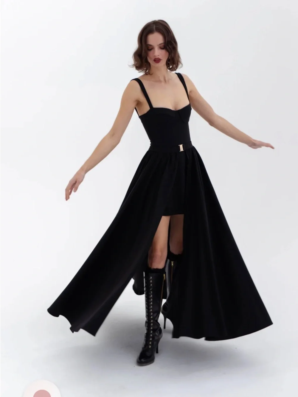 Selkie two piece black dress/ skirt - Picture 5 of 9